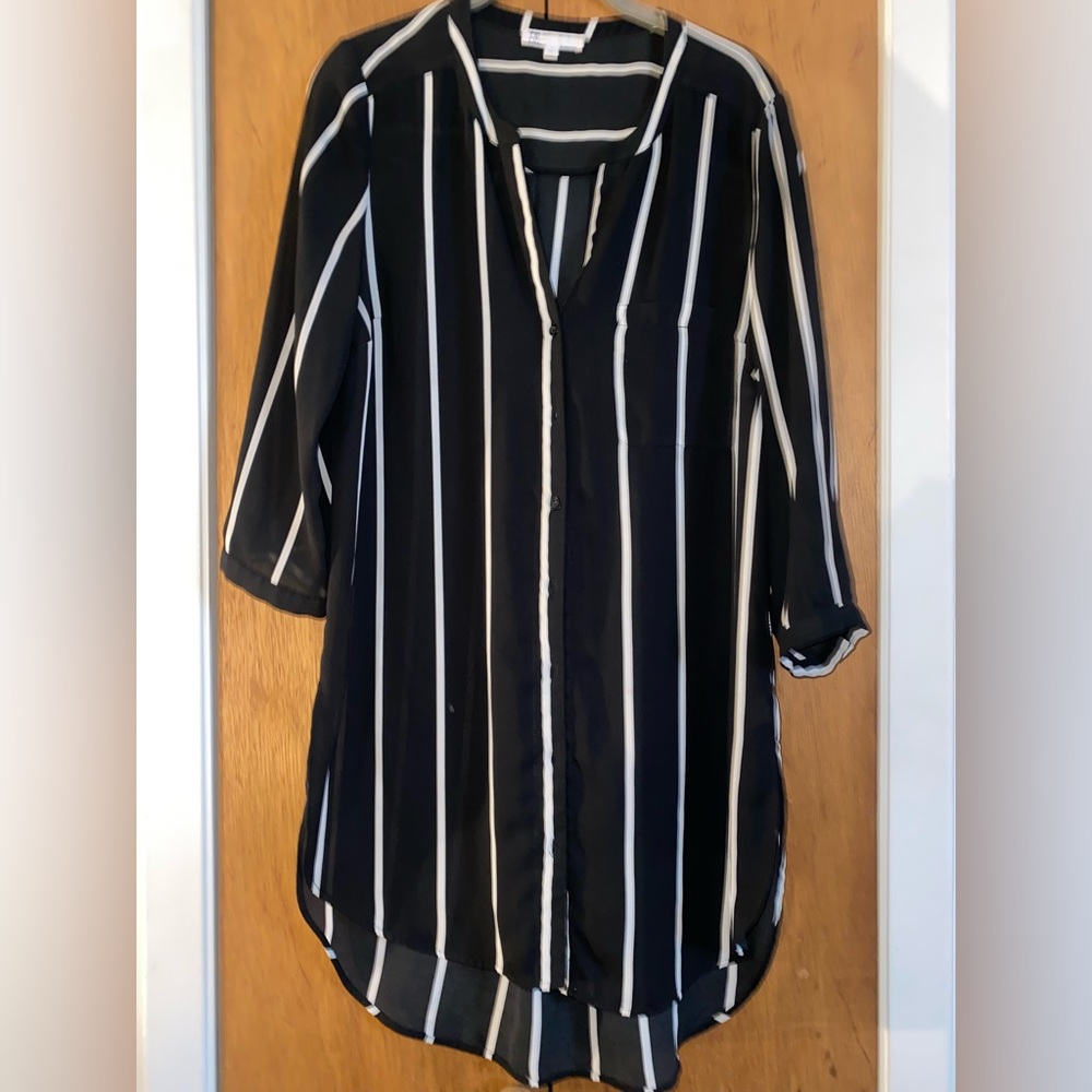 Long-Striped Blouse